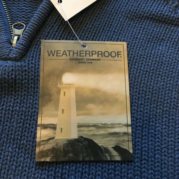 Weatherproof Men's XL blue sweater zip up NEW - Picture 3 of 7